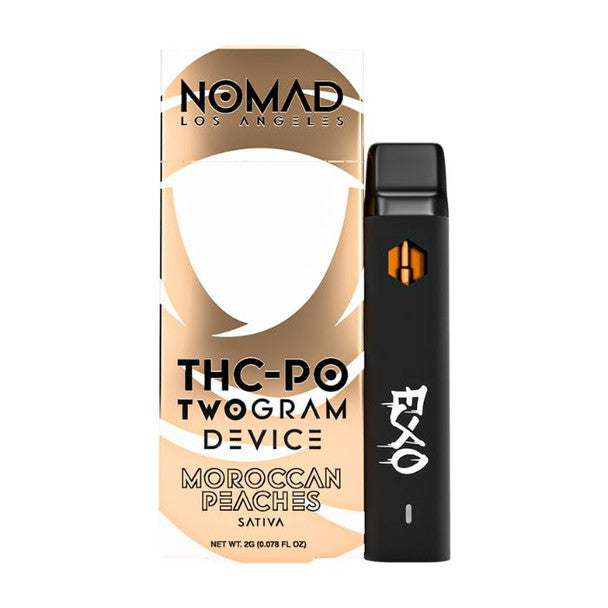A black THC vape device labeled 