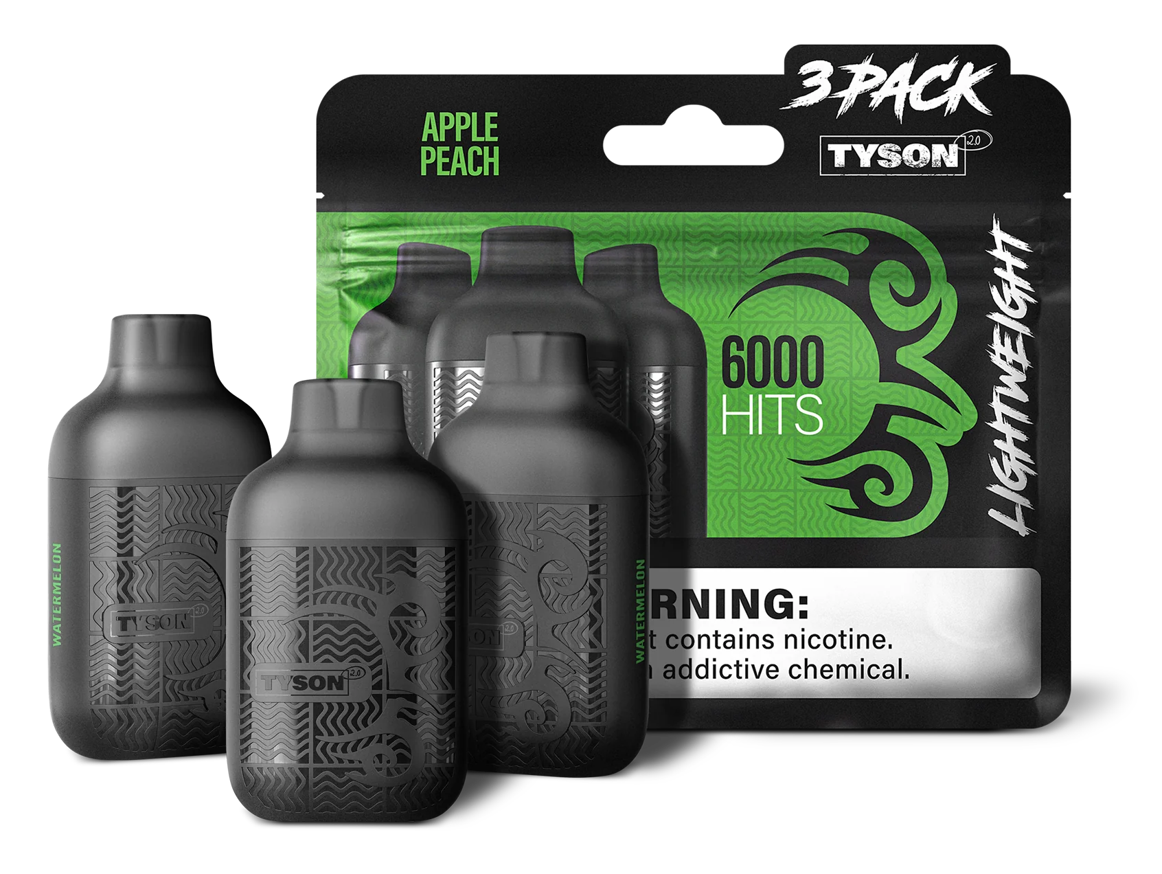 TYSON LIGHTWEIGHT 3PK 6000 PUFFS (10CT)