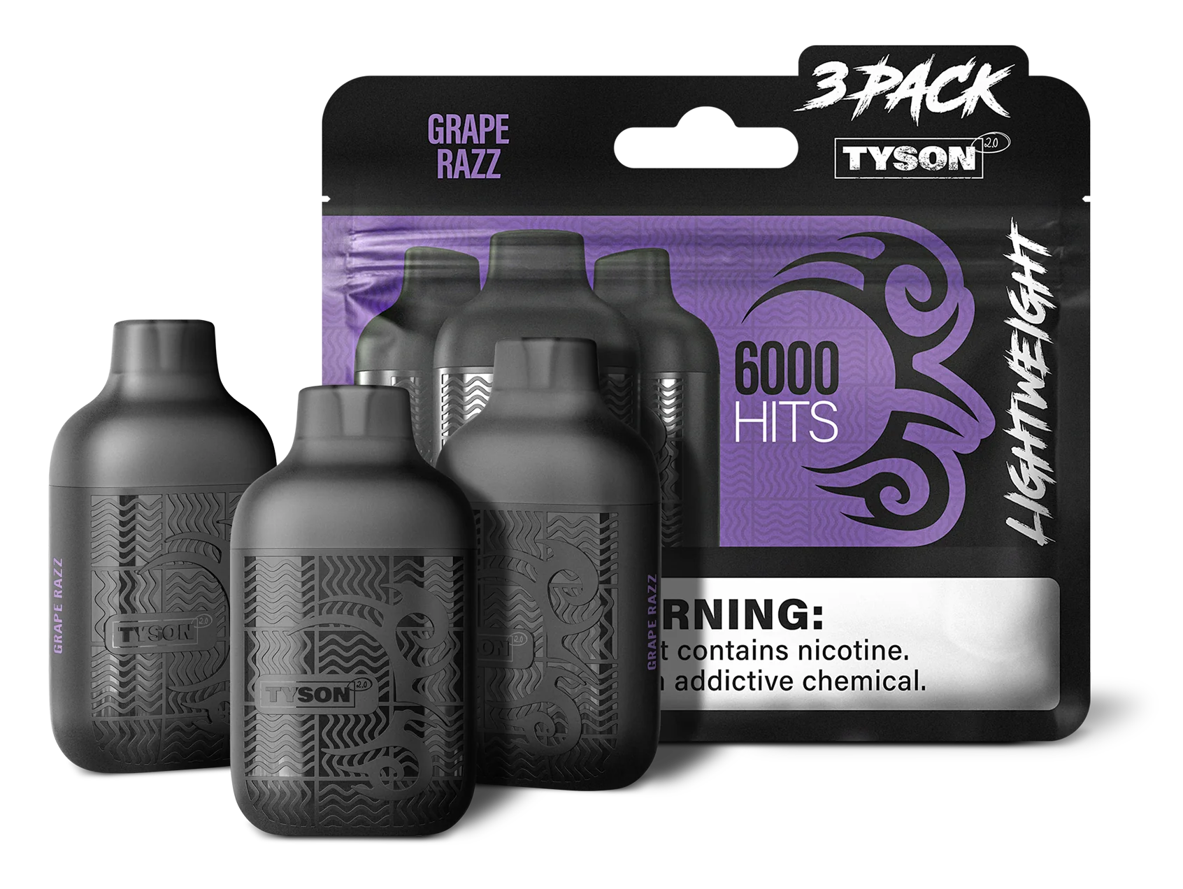 TYSON LIGHTWEIGHT 3PK 6000 PUFFS (10CT)