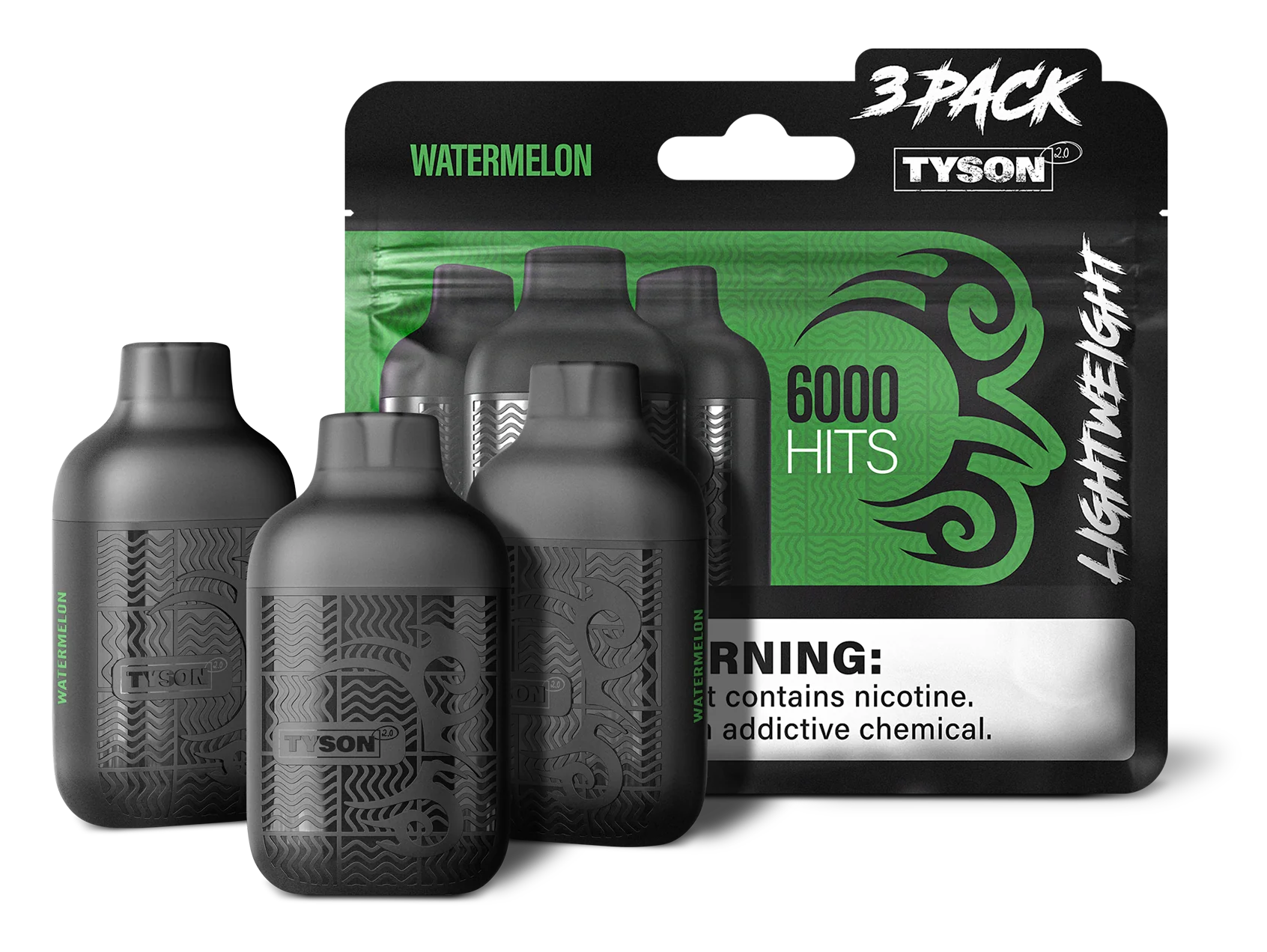 TYSON LIGHTWEIGHT 3PK 6000 PUFFS (10CT)