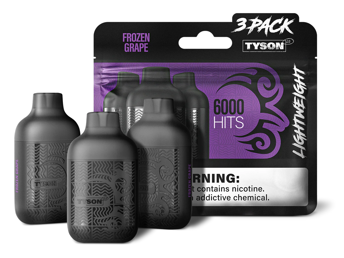 TYSON LIGHTWEIGHT 3PK 6000 PUFFS (10CT)