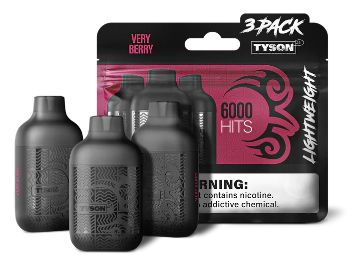 TYSON LIGHTWEIGHT 3PK 6000 PUFFS (10CT)