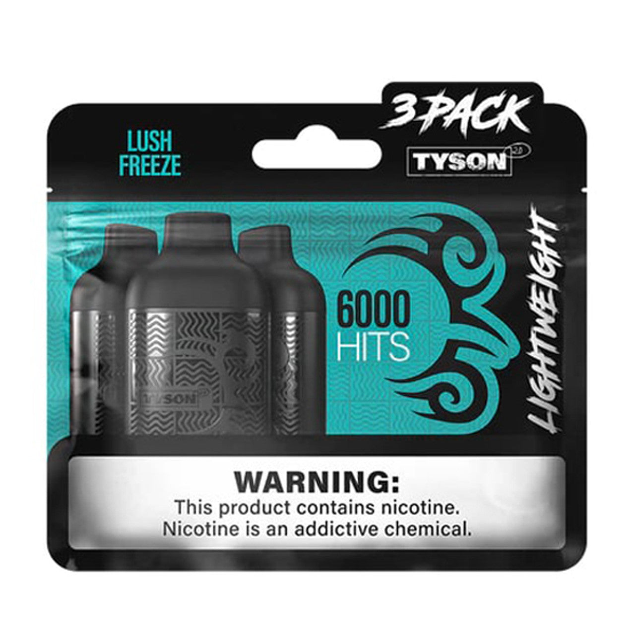 TYSON LIGHTWEIGHT 3PK 6000 PUFFS (10CT)